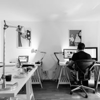 Sous-sol aménagé pour le travail à domicile : créer un espace de bureau productif